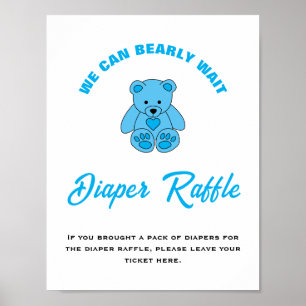 Poster Baby shower Nous Pouvons Attendre Rapidement Moiss