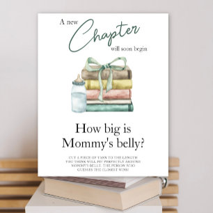 Poster Baby shower Nouveau Chapitre - Quel est la taille