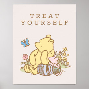 Poster Baby shower Pooh & Piglet classique