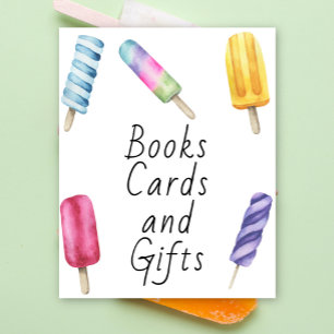 Poster Baby shower populaire - livres, cartes et cadeaux