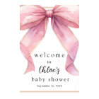 Baby shower Posh Pink Coquette Bow Bienvenue