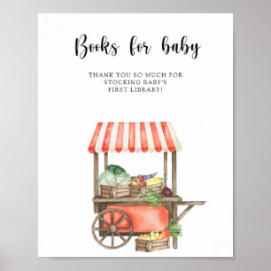 Poster Baby shower pour bébé élevé localement - livres po