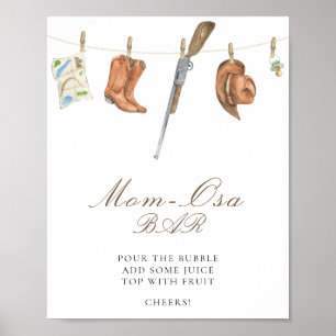 Poster Baby shower pour chasseur - Bar à Mimosa