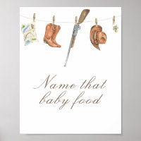 Baby shower pour chasseur - nommez cette nourritur