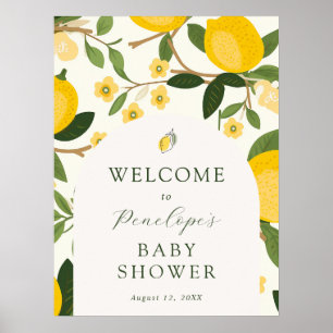 Poster Baby shower principal de la Squeeze Lemon Mama