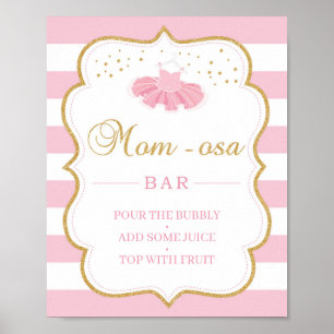 Poster Baby shower Robe Tutu maman osa signe bar