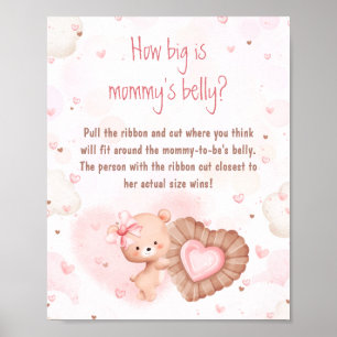 Poster Baby Shower Rose Fête de Bébé Quelle Est la Taille