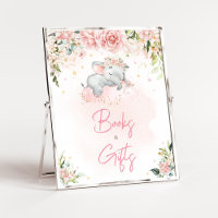 Baby shower rose Floral Elephant Livres et Cadeaux