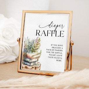 Poster Baby shower Storybook Jeu de raffe de couches