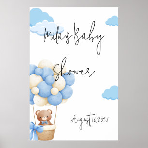 POSTER BABY SHOWER TEDDY BEAR