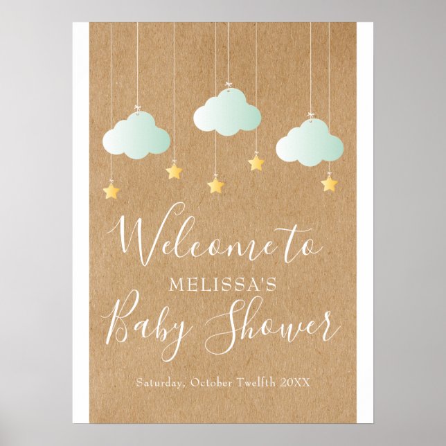 Poster Baby shower Twinkle Twinkle / Accueil Sprinkle (Devant)