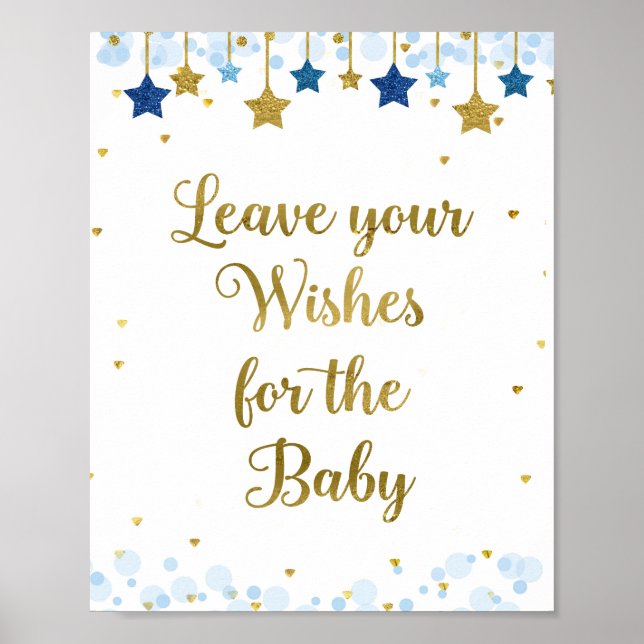 Poster Baby shower Twinkle Twinkle Wives for Baby Sign (Devant)