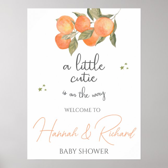 Poster Baby Shower Welcome Sign (Devant)