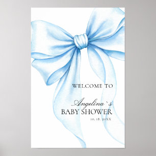 Poster  Baby showerv delicate bow.