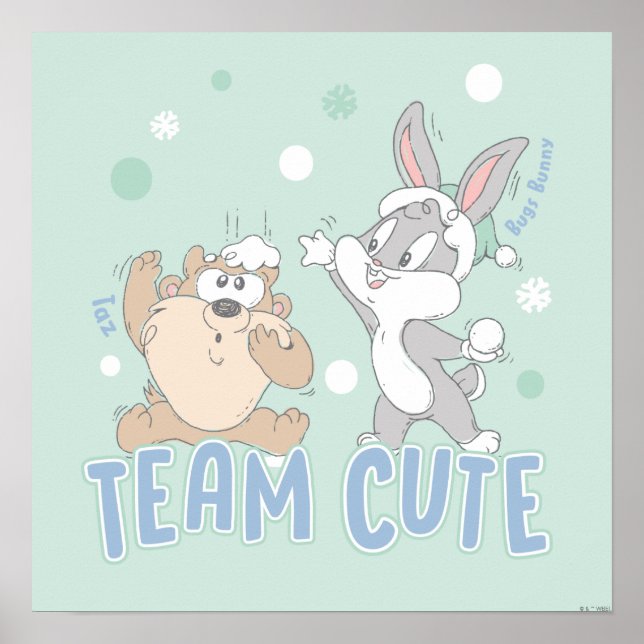 Poster Baby TAZ™ & BUGS BUNNY™ Team Cute (Devant)