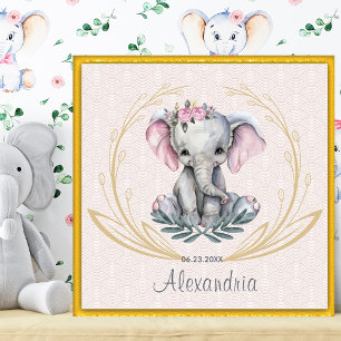 Poster Baby Whimsical Elephant Nursery/Child's Wall Art