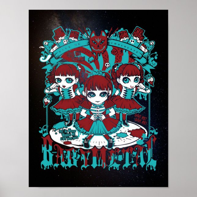 Poster Babymetal Gimme Chocolat et amour (Devant)