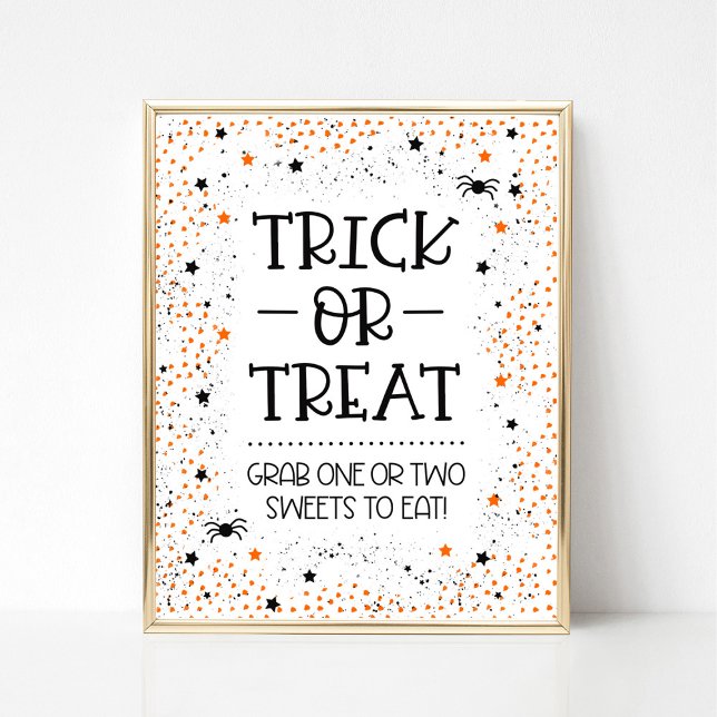Poster Bac ou signe de traitement pour Halloween (Créateur téléchargé)