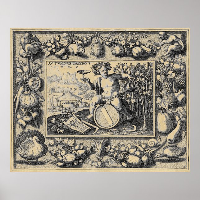 Poster Bacchus Dieu du vin (Devant)