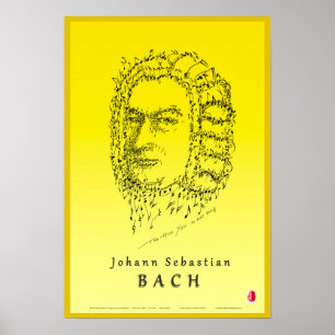 Poster Bach font face à la musique