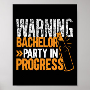 Poster Bachelor de la fête en cours Groomsquad Groom Squa