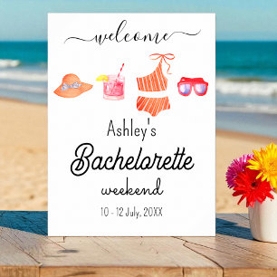 Poster Bachelorette Beach Week-End Party