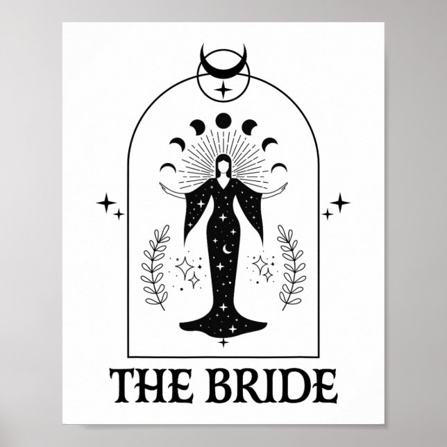 Poster Bachelorette gothique Coven de mariée (Devant)
