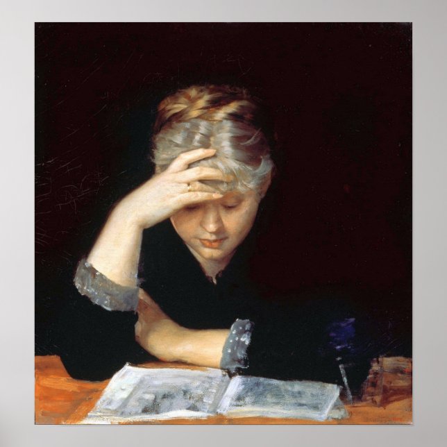 Poster Bachkirtseff - À un livre (Devant)