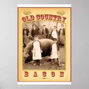 Poster Bacon de l'ancien pays
