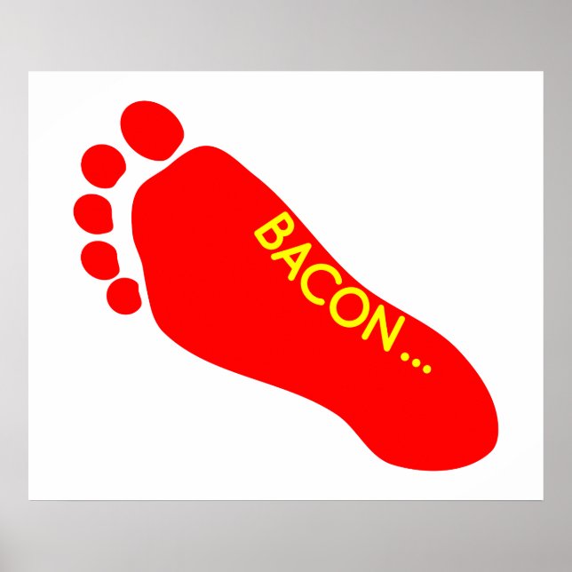 Poster Bacon tatouage pieds (Devant)