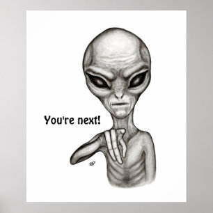 Poster Bad Alien , You're next !