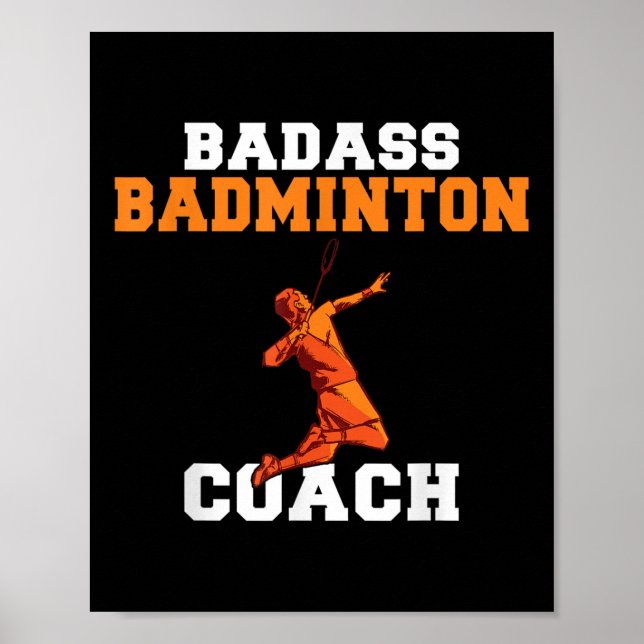 Poster Bad Badminton Coach  (Devant)