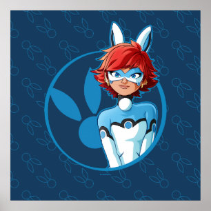 Poster Badge Bleu Bunnyx