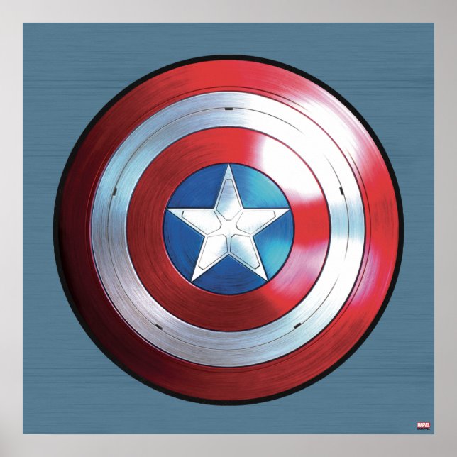 Poster Badge Captain America Shield (Devant)