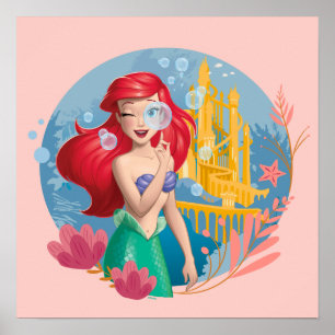Poster Badge de bulle Ariel