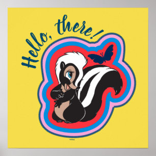 Poster Badge de fleurs et de papillons de Bambi