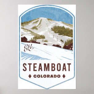 Poster Badge de ski du Colorado