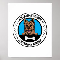 Badge d'illustration de Terrier Peeking en Austral