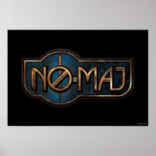 Poster Badge NO-MAJ™ en or et marbre