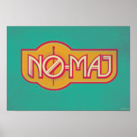 Badge rouge et jaune NO-MAJ™
