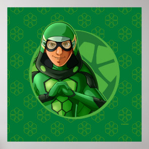 Poster Badge vert Carapace