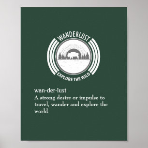 Poster Badge Vintage Poster d'art mural mignon wanderlu