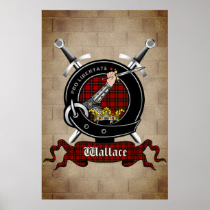 Poster Badge Wallace Clan sur l'affiche murale du château