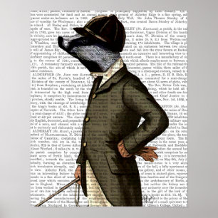 Poster Badger The Rider Portrait