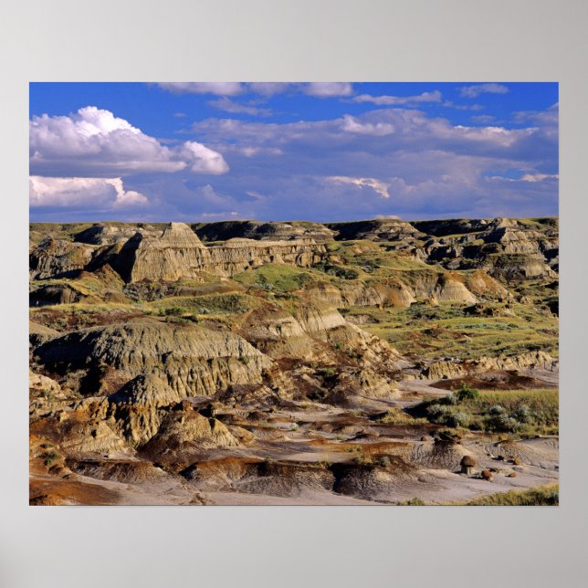 Poster Badlands au parc provincial Dinosaur en Alberta, 2 (Devant)