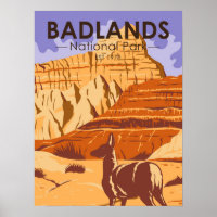 Badlands National Park South Dakota Vintage