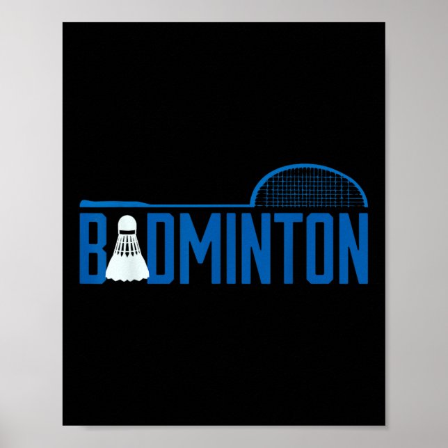 Poster Badminton Birdie Shuttle For Badminton Player Men  (Devant)