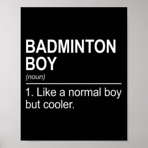 Poster Badminton Boy Noun Définition Shuttle Badminton Pl