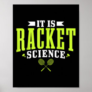 Poster Badminton C'Est La Science Des Raquettes Hommes Fe