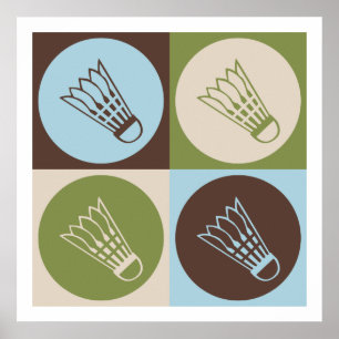 Poster Badminton d'art de bruit